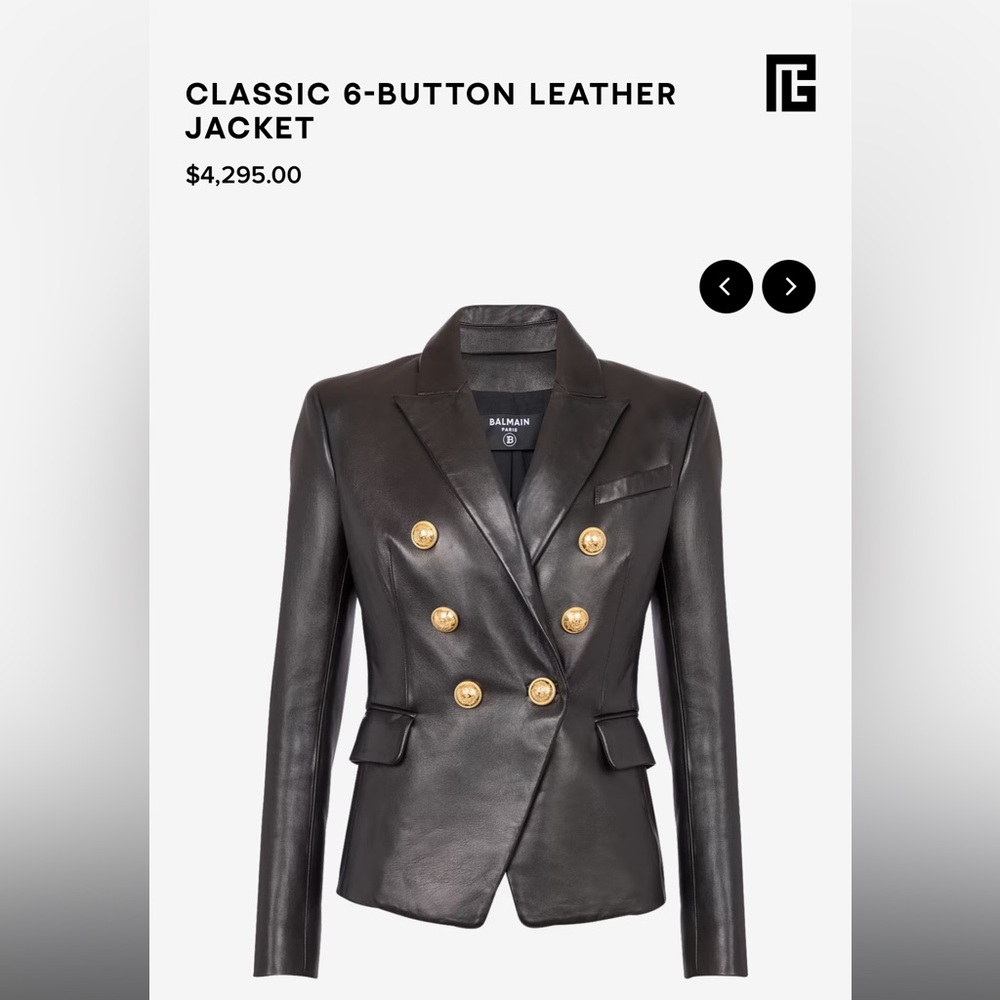 Balmain Black Blazer with Gold Buttons - Picture 9 of 9